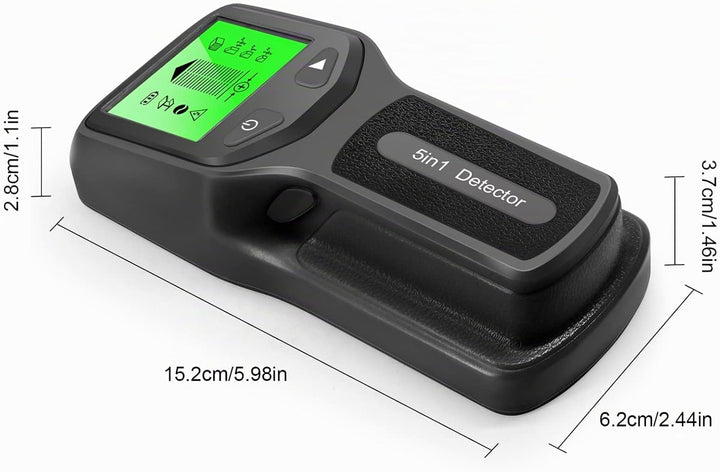Shkalacar Digitales Ortungsgerät, 5 in 1 Elektronischer Wandscanner-Detektor mit HD LCD Display, Aku
