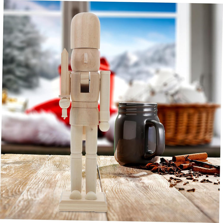 Garneck Marionettenkönigsoldat Dekoration Ornamente unlackierter Nussknacker Heimwerken Tür Dekorati