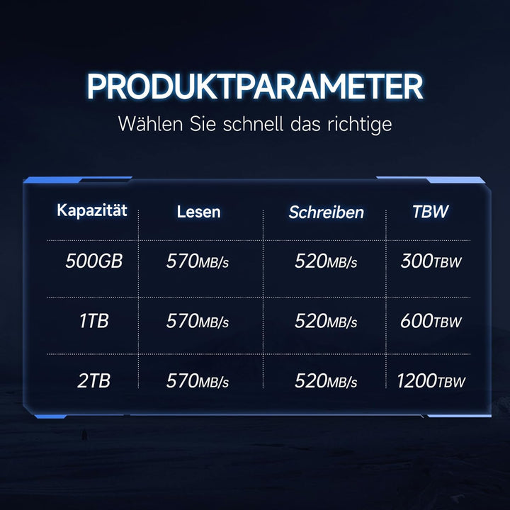 fanxiang S102 Pro 500GB 2,5 Zoll SSD Internes Solid State Drive, SATA III 6 Gb/s, bis zu 560 MB/s, S