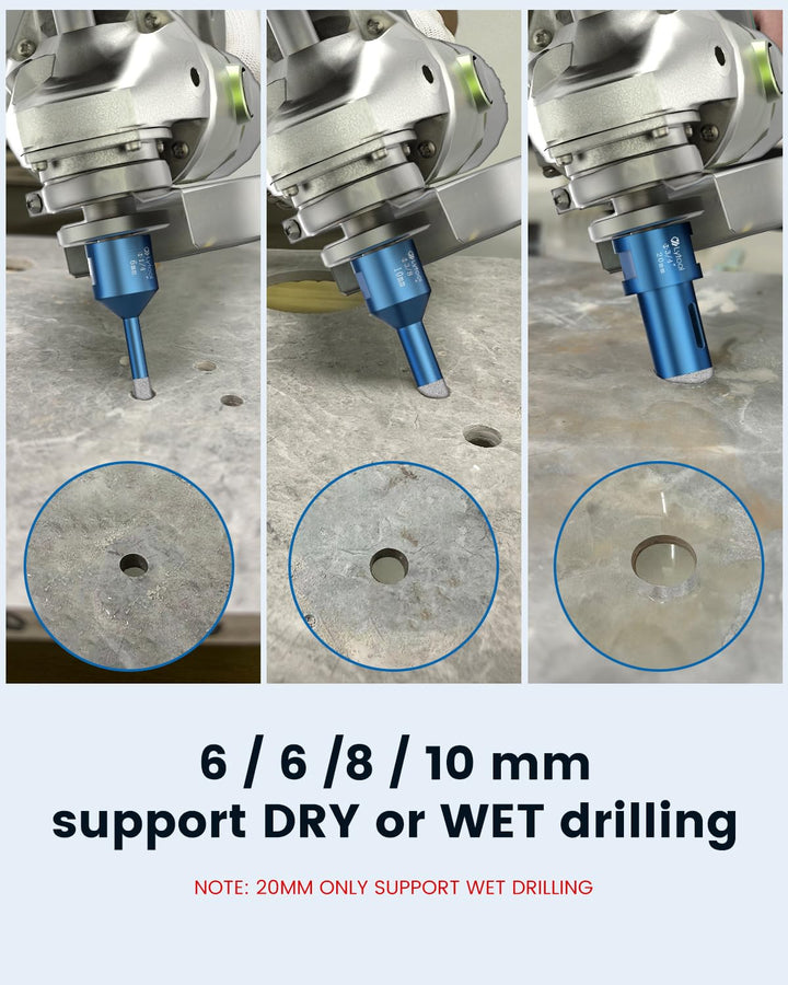 M14 Fliesenbohrer, Lytool 5 tlg Diamantbohrer Glasbohrer Set für M14 Winkelschleifer ø 6 | 6 | 8 | 1