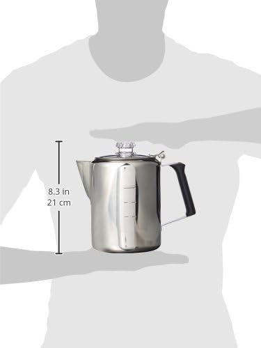 GSI Outdoors Glacier Kaffeekanne aus Edelstahl mit Silikongriff 9 Cup, 9 Cup