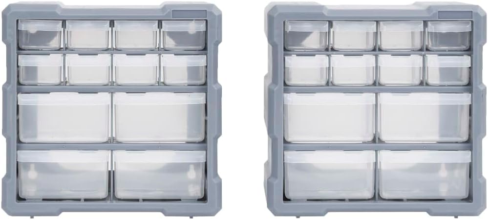Multi-Schubladen-Organizer 2 Stk. 12 Schubladen 26,5x16x26 cm