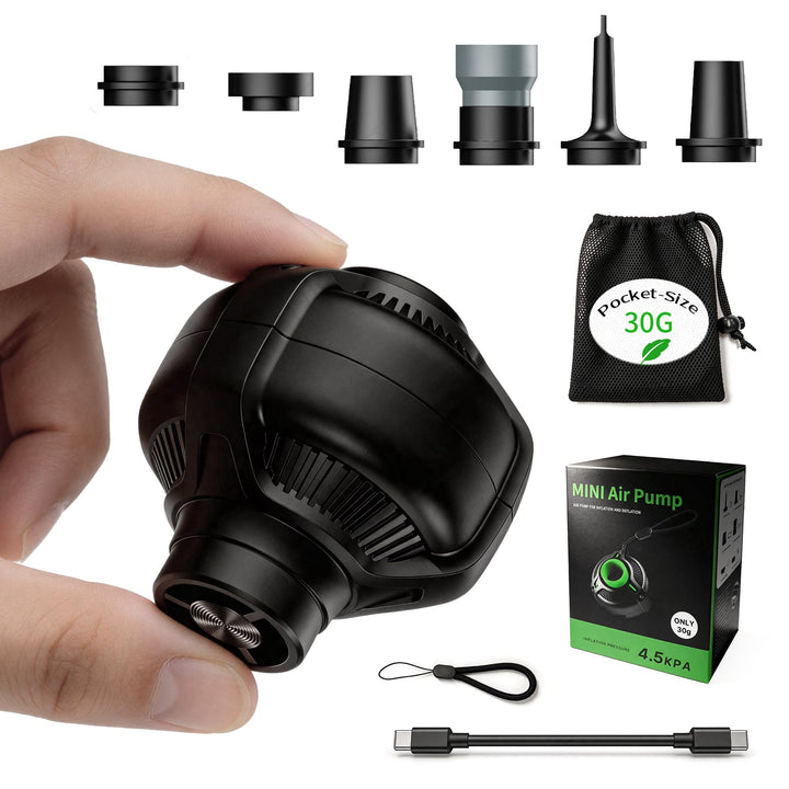 Origem mini luftpumpe luftmatratze ohne Akku, 30 g leicht Elektrische pumpe | air pump schnelles Auf