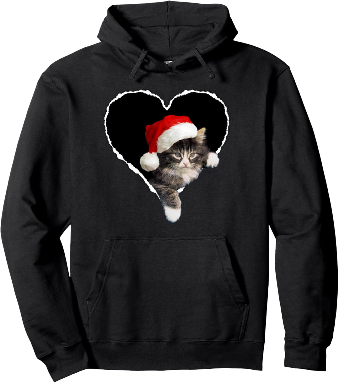 Meowy Mieze Kitty Xmas Weihnachten Süsse Santa Kätzchen Katze Pullover Hoodie