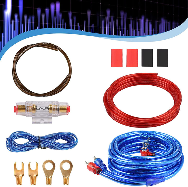 Verstärker Kabelsatz, Anschluss-Set Auto Verstärker Kabel Set, Subwoofer Kabel Set Endstufe Kabel, C