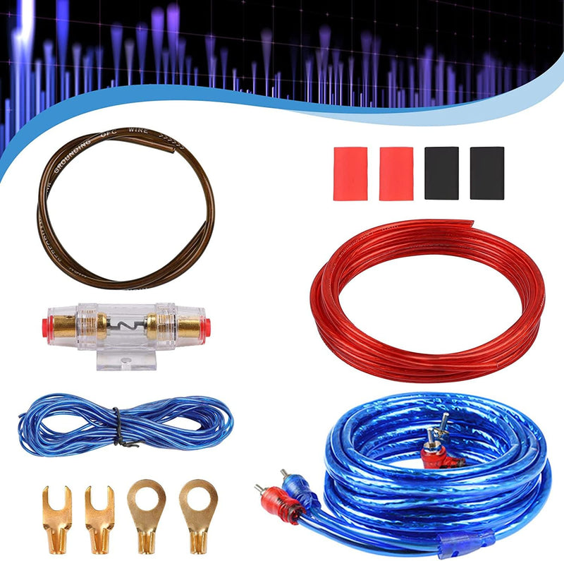 Verstärker Kabelsatz, Anschluss-Set Auto Verstärker Kabel Set, Subwoofer Kabel Set Endstufe Kabel, C