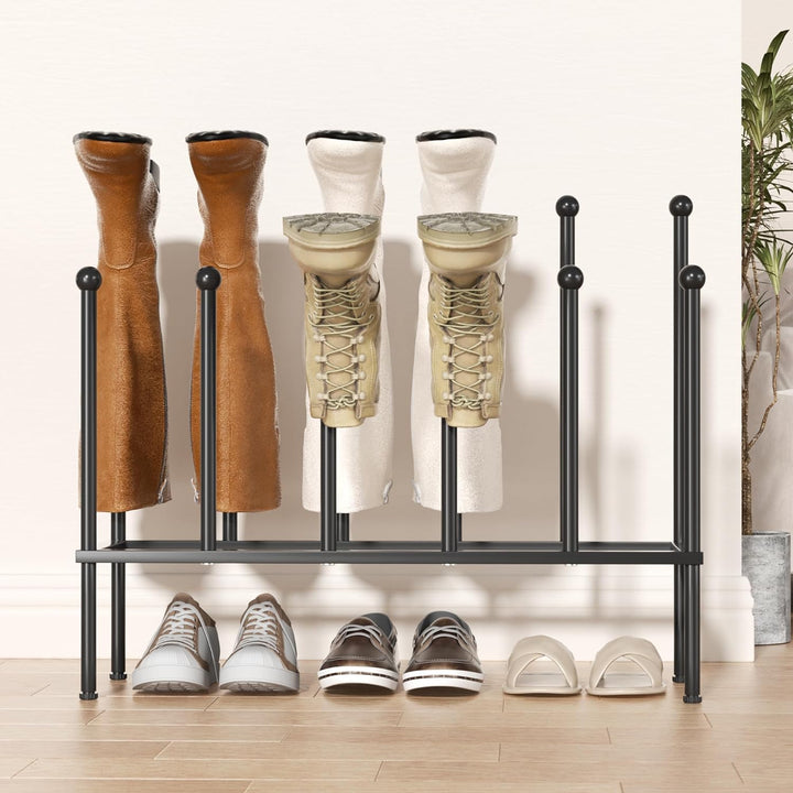pickpiff Schuhregal Stehend Metall Schwarz - Freistehende Schuhschrank, Schuhablage für Schlafsaal,