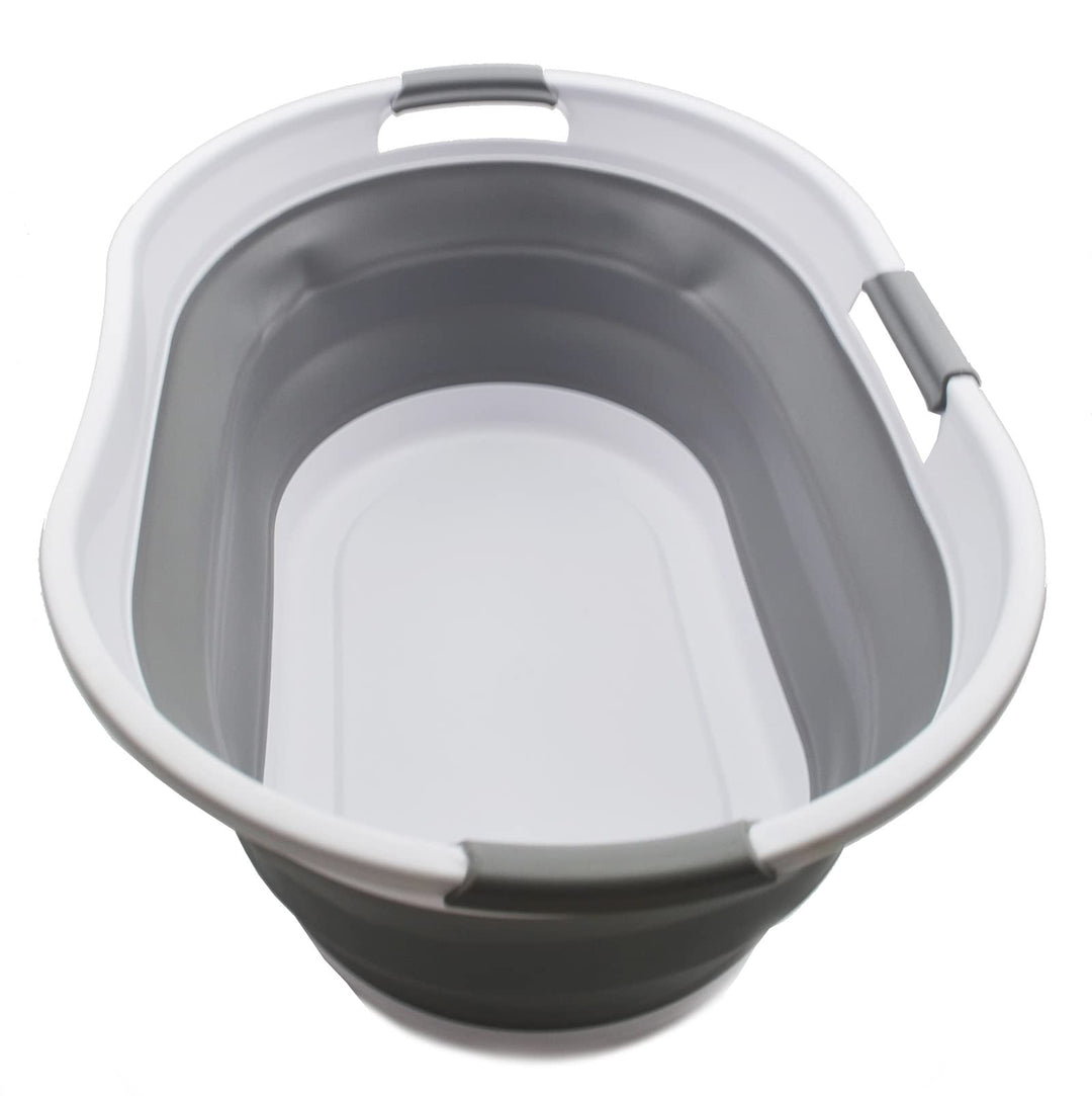 SAMMART Faltbarer Wäschekorb aus Kunststoff, 44 l, faltbarer Pop-Up-Aufbewahrungsbehälter/Organizer,