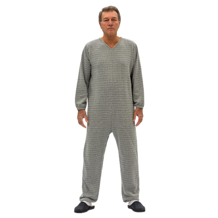 FERRUCCI COMFORT Winter-Sanitärpyjama mit Rückenreissverschluss, 9014/1, für Inkontinenz, Alzheimer,