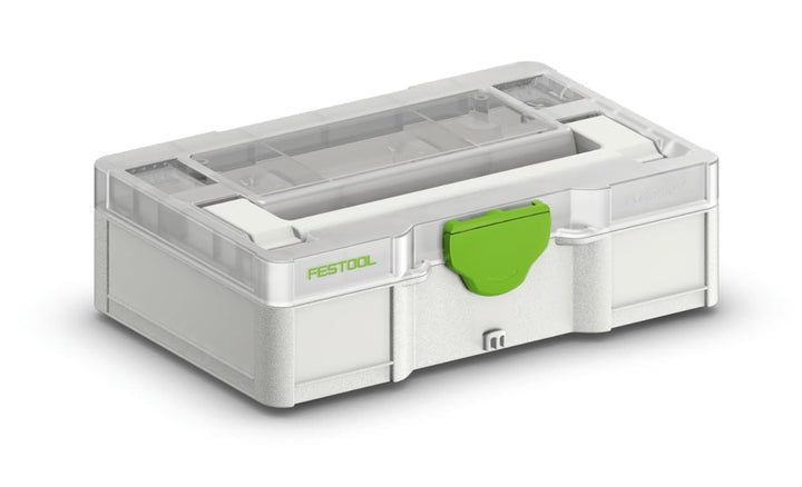 Festool Systainer³ SYS3 S 76 TRA – Modularer Mini-Werkzeugkoffer mit individueller Einteilung, trans