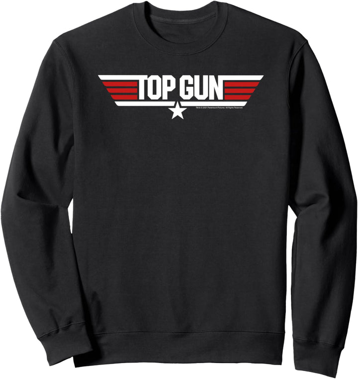 Top Gun Klassisches Weisses Logo Sweatshirt