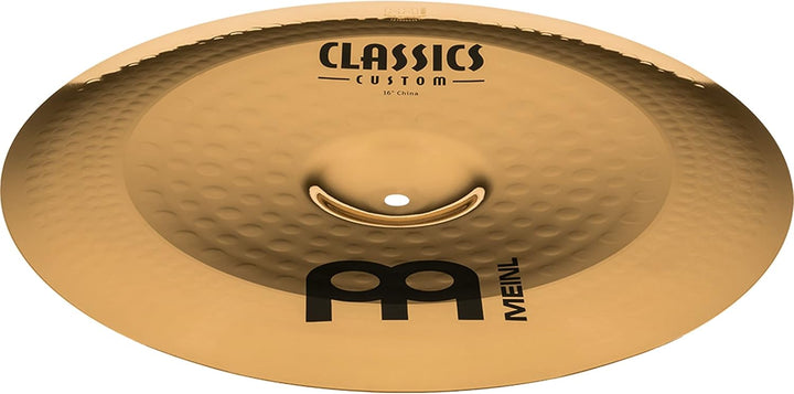 Meinl Classics Custom Brilliant China 16 Zoll (Video) Schlagzeug Becken (40,64cm) B12 Bronze, Brilli