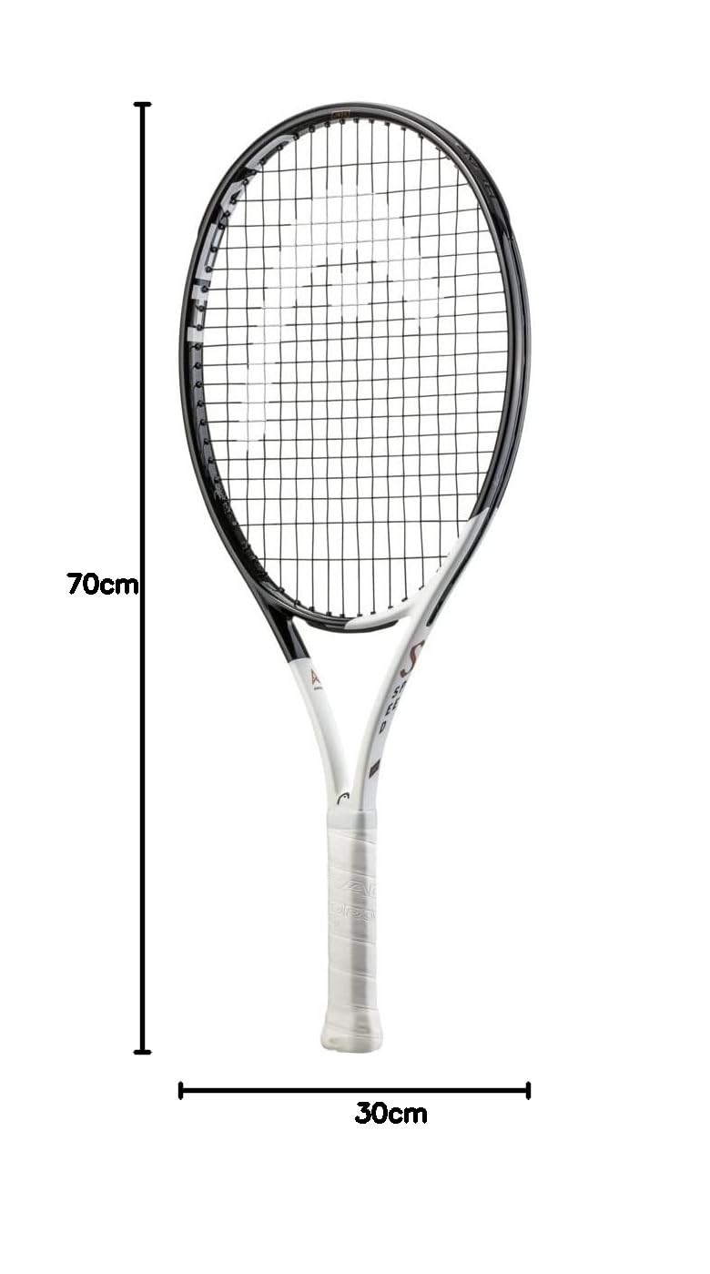 HEAD Speed Jr.25 Tennisschläger, Schwarz/Weiss, Griffstärke 07, 8-10 Jahre