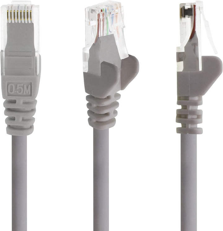 1aTTack CAT5 UTP Netzwerk-Patch-Kabel mit 2x RJ45 Stecker Set grau 10 - Stück - 10m 10m grau 10 - St