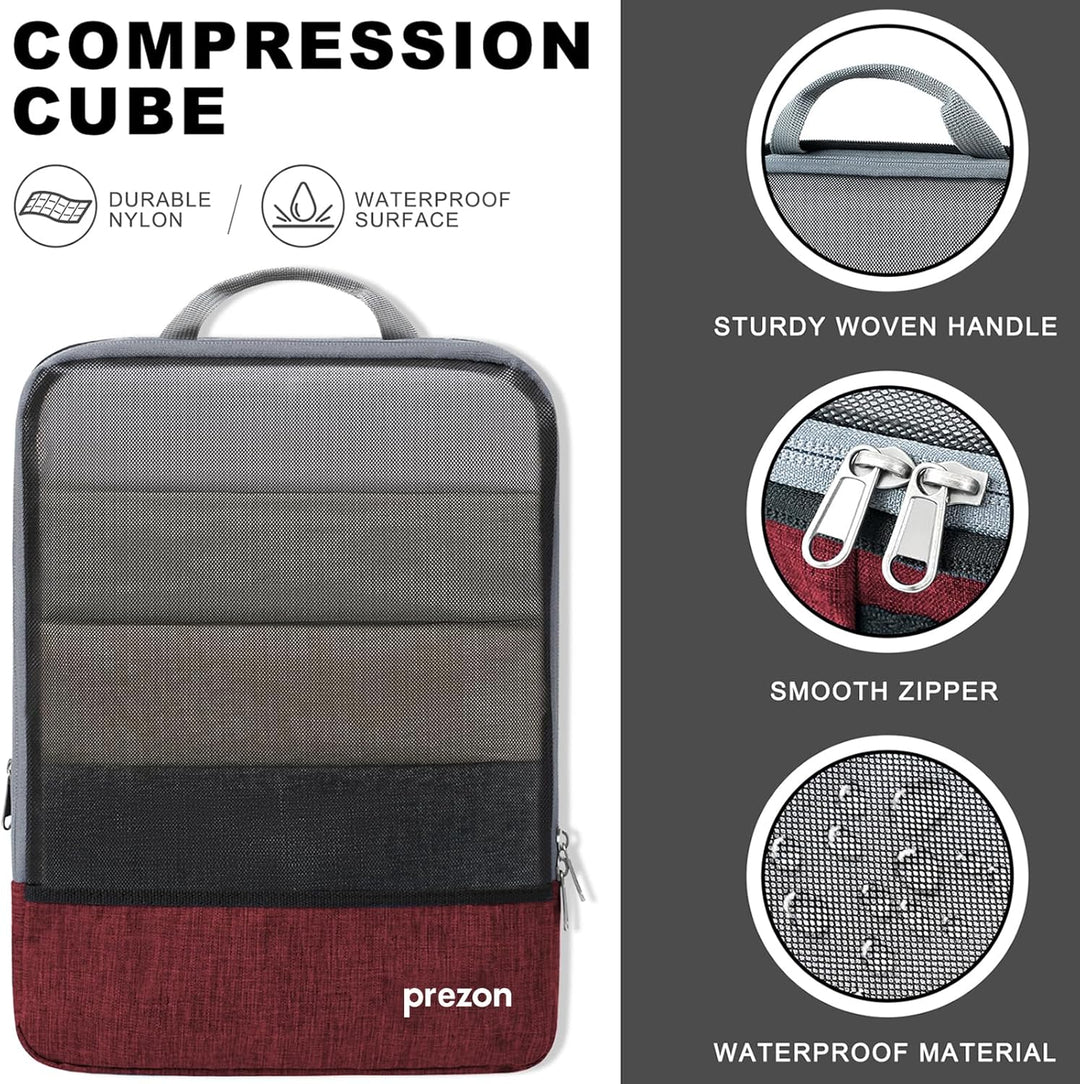Prezon Komprimierbaren Packwürfeln zur Organisation Ihres Reisegepäcks, Compression Packing Cube, Pa