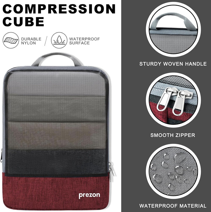 Prezon Komprimierbaren Packwürfeln zur Organisation Ihres Reisegepäcks, Compression Packing Cube, Pa