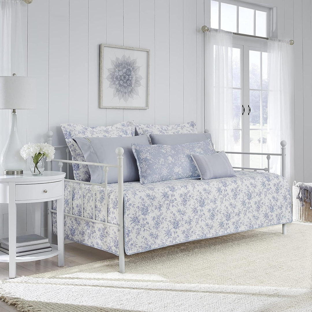 Laura Ashley Home – Tagesbett-Set, Blumen-Bettwäsche mit passenden Kissenbezügen und Kissenbezug, He