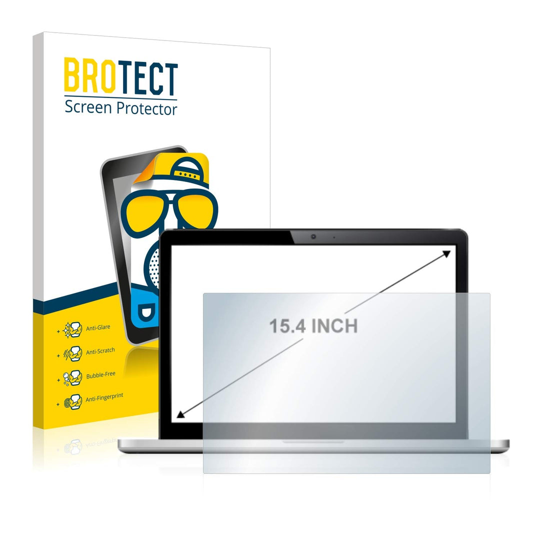 BROTECT 15.4" Entspiegelungs-Schutzfolie für Notebooks mit 15,4 Zoll (39.1 cm) [332 mm x 208 mm, 16: