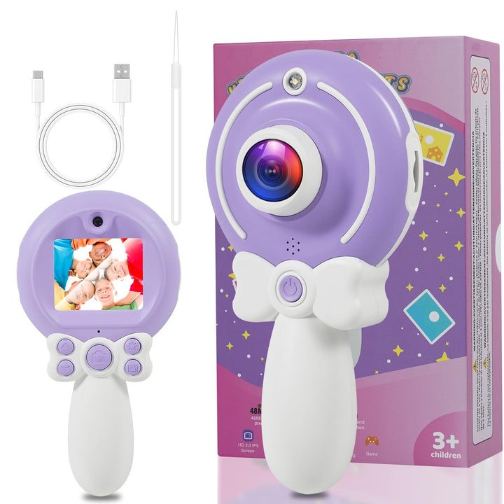 Princess Magic Wand Kamera für Mädchen Alter 3-12 | Kinder Digitalkamera mit 48MP Foto & 1080P Video
