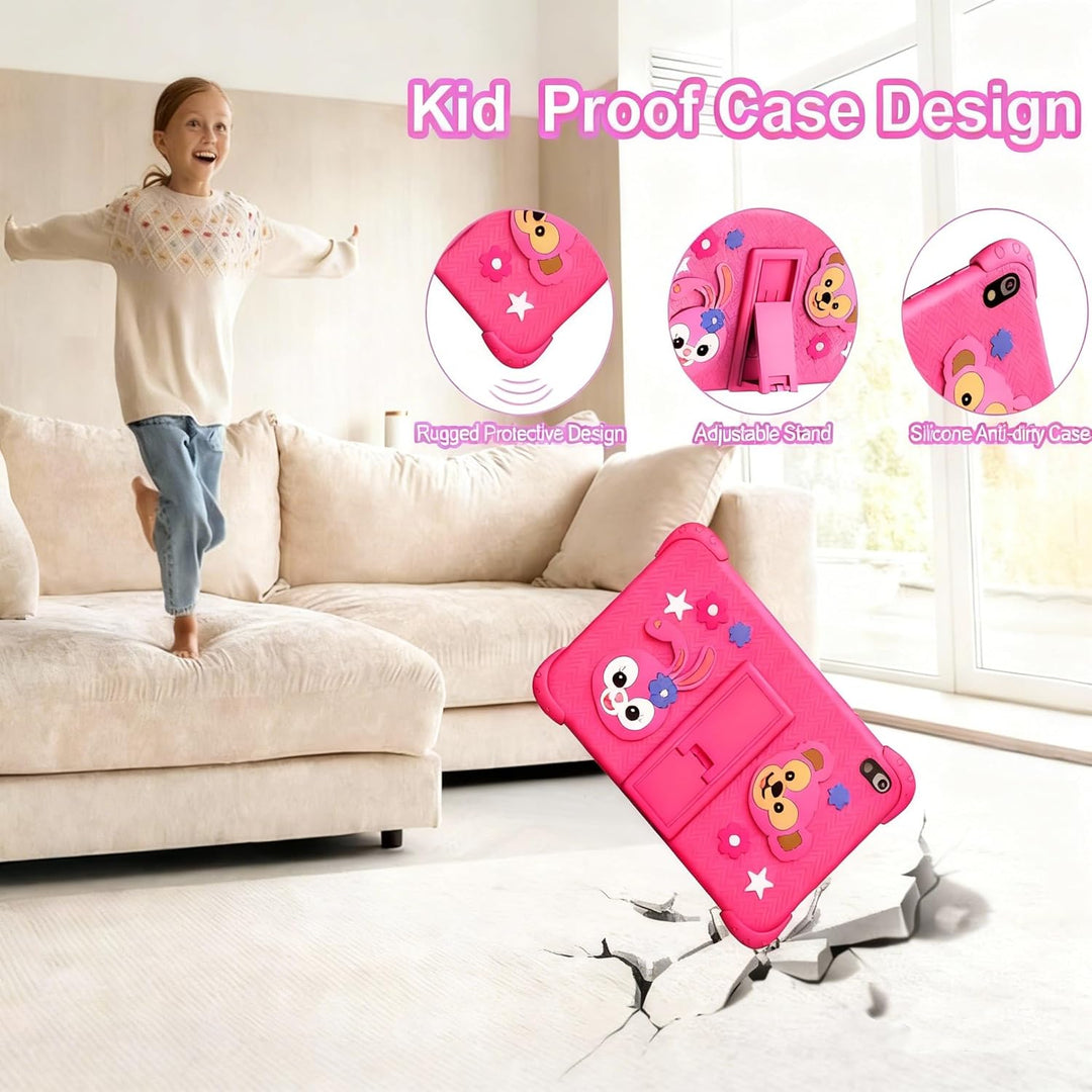 Kinder Tablet 8 Zoll mit WiFi Bluetooth 128 GB ROM 6 GB RAM Touchscreen Android 11 für Kinder 2 bis