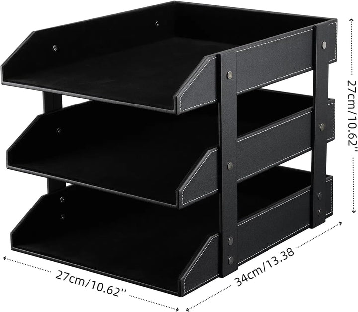 KINGFOM™ A4 Leder Briefablage (3