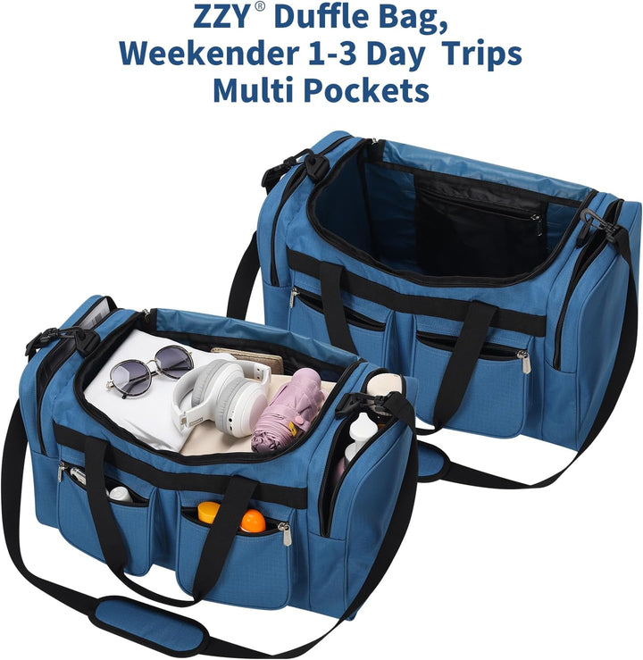 ZZY Sporttasche 40L für Herren mit 2 Seitentaschen & Wasserabweisend - Leichte Reisetasche für Sport