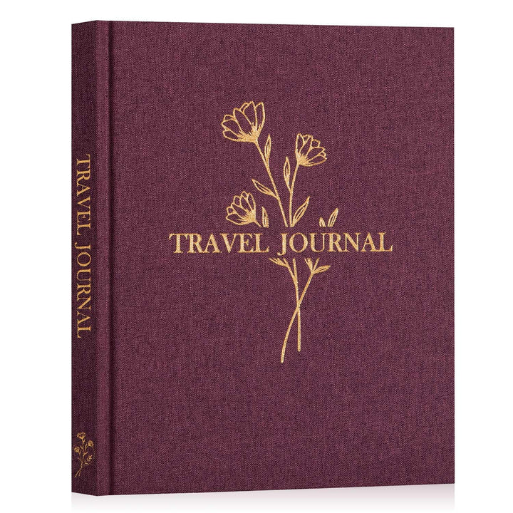 Lanpn Reisetagebuch Notizbuch 110 Seiten, Leinen Reisetagebuch zum Ausfüllen Fotobuch Reisejournal m