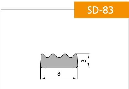 KOTARBAU Dichtungsband Für Türen Fenster E 8 x 3mm 50m Schwarz Türdichtung Dichtungsstreifen Fenster