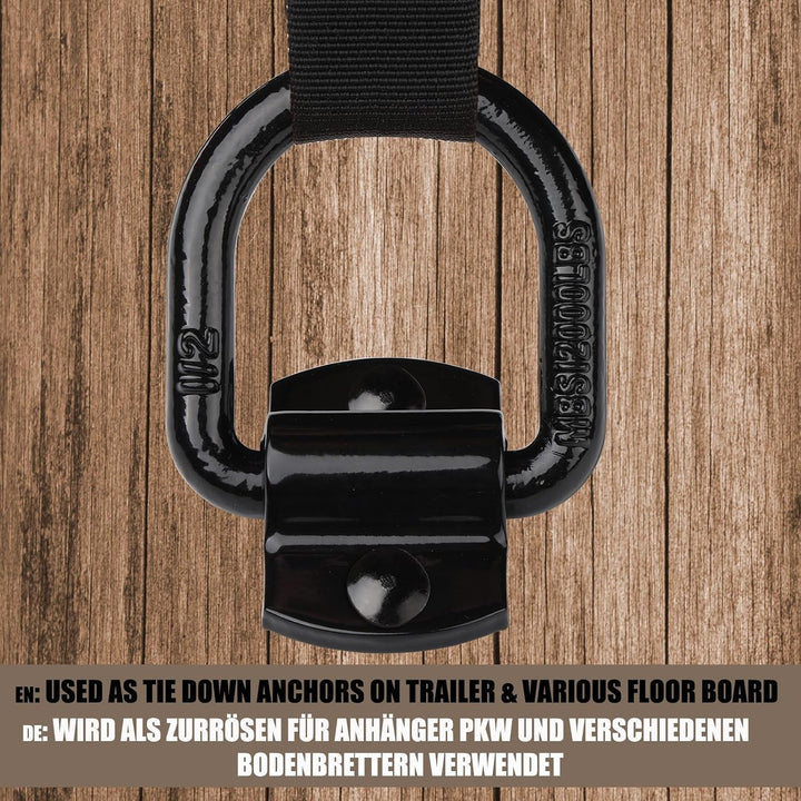 5400 kg Schwerlast Zurrösen für Anhänger PKW Anhänger Zubehör, 4 Stück Zurröse Anhänger Zurrösen Auf