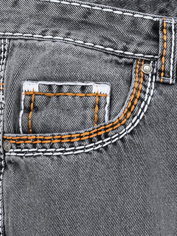 Rock Creek Herren Designer Jeans Hose Dicke Nähte Vintage Blau RC-2056 40W / 30L Dunkelgrau - Rc-216