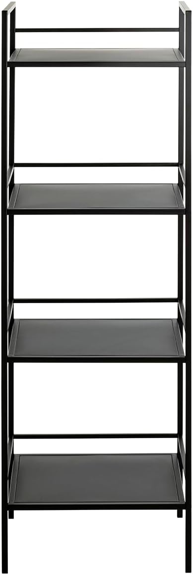 HAKU Möbel Regal, schwarz, Metall - Masse: B 40 x H 128 x T 30 cm, Style: Modern Schwarz B 40 x H 12