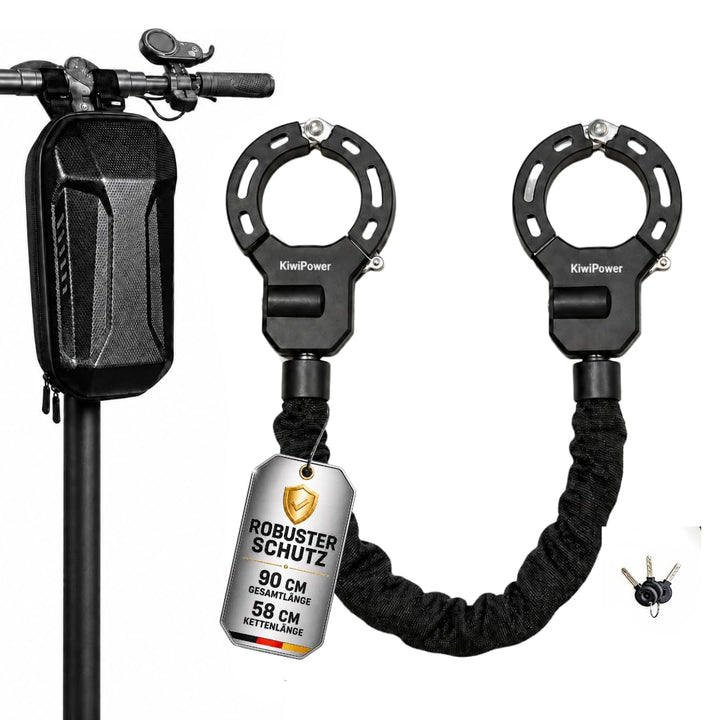 E Scooter Schloss mit Tasche, Handschellenschloss 90cm Kettenschloss 8mm, Diebstahlschutz für E Roll