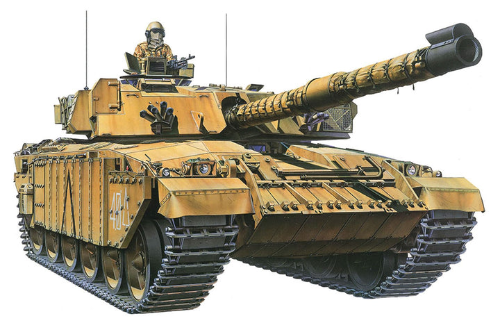 TAMIYA 300035154 300035154-1:35 Britische Kampfpanzer Challenger 1 Mk.III (2),originalgetreue Nachbi