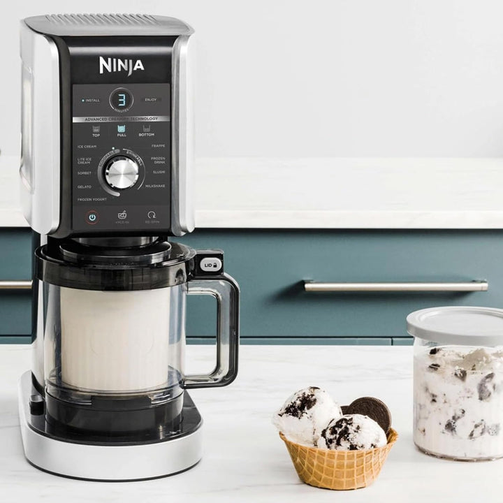 Ninja CREAMi Deluxe Eismaschine mit 3 Behältern, 10 Funktionen, Dessert & Ice Cream Maker für Eiscre