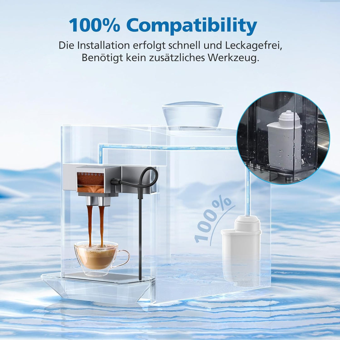 4 Stück Wasserfilter für Siemens EQ Series, EQ5 EQ6 EQ7 EQ9 S500 S700 S900 EQ500,Ersatzwasserfilter