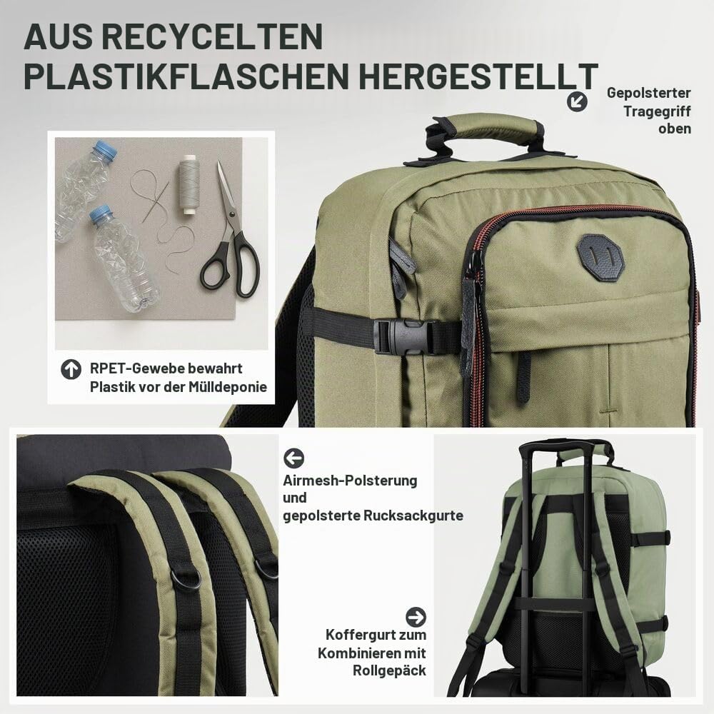 Cabin Max Metz Handgepäck Rucksack 45x36x20, Reiserucksack, Rucksack Flugzeug, Travel Backpack für C