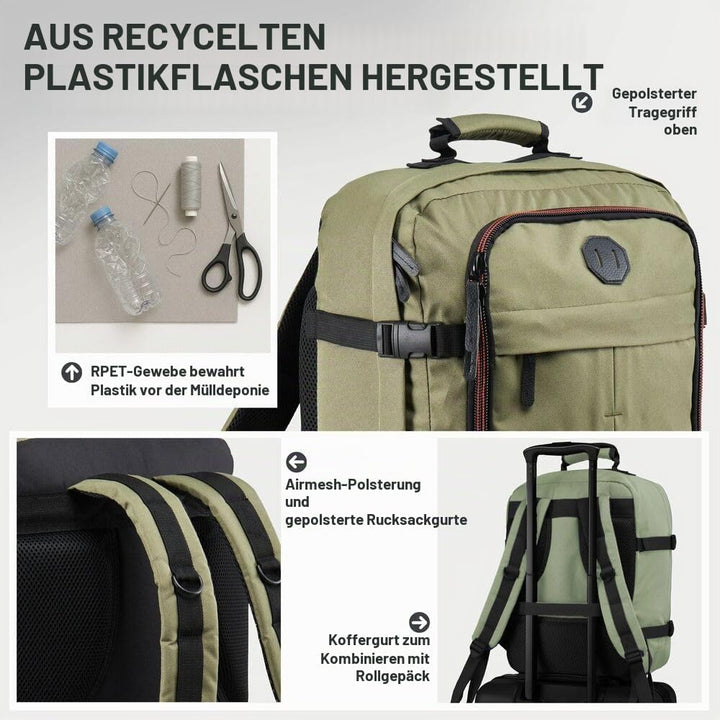 Cabin Max Metz Handgepäck Rucksack 45x36x20, Reiserucksack, Rucksack Flugzeug, Travel Backpack für C