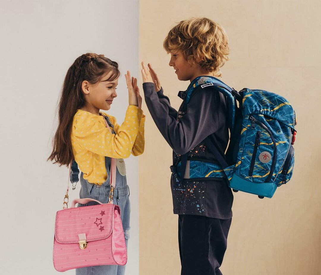 Belmil Premium Comfy Plus Schulranzen Set 5-teilig Für kleine Kinder, Erstklässler mit Patch Set 6 S