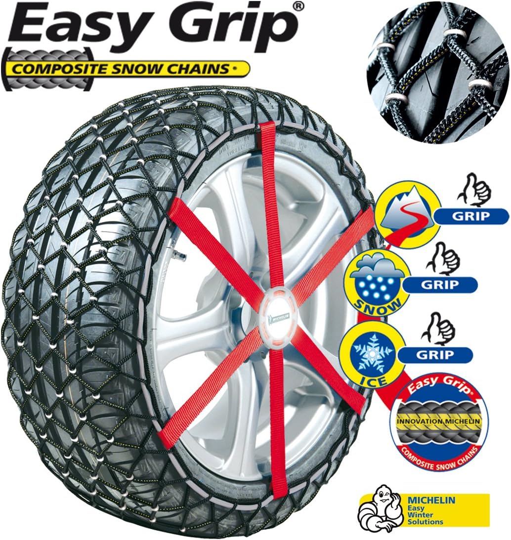 Michelin 92302 Textilschneekette Easy Grip J11, ABS und ESP kompatibel, TÜV/GS,