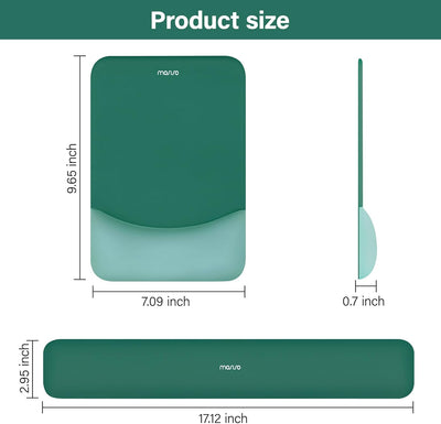 MOSISO Handgelenkstütze für Mauspad&Tastatur Set, Rechteckig Ergonomisch Mauspad Rutschfest Basis Ho