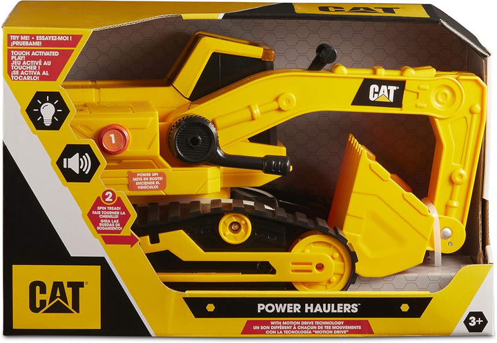 CatToysOfficial | Klassische Version Power Haulers Bagger Spielzeug | Echte Lichter & Geräusche, Bew