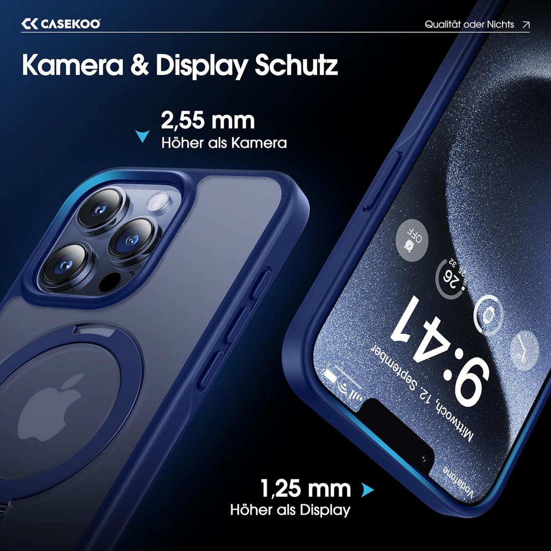 CASEKOO 2025 Neu Magic Stand für iPhone 13 Pro Max Hülle für MagSafe [Militärschutz] [Unsichtbarer S