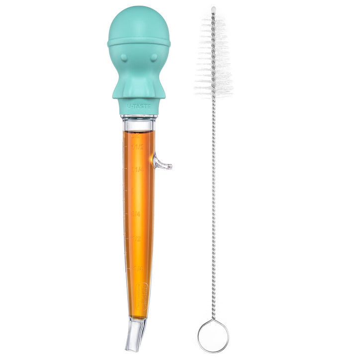 109℃ Hitzebeständige Grosse Abgewinkelte Bratenspritze: U-Taste Tritan Putenfleisch-Fettpipette mit