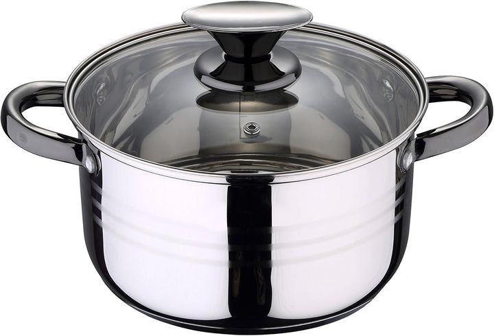 Set, 8 Teile, Edelstahl, mit Glasdeckeln, geeignet für Induktion, Kollektion Altea, Durchmesser: 16