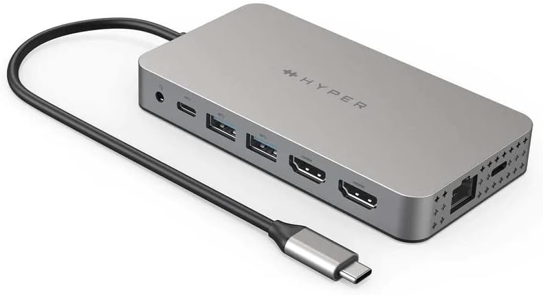 Hyper Drive Dual HDMI 10-in1 Travel Dock für MacBook