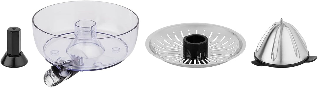 Teesa TSA3011 Elektrische Zitruspresse, Saftpresse mit Griff 130 W / 350 ml Edelstahl, Silber