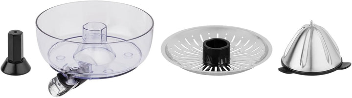 Teesa TSA3011 Elektrische Zitruspresse, Saftpresse mit Griff 130 W / 350 ml Edelstahl, Silber
