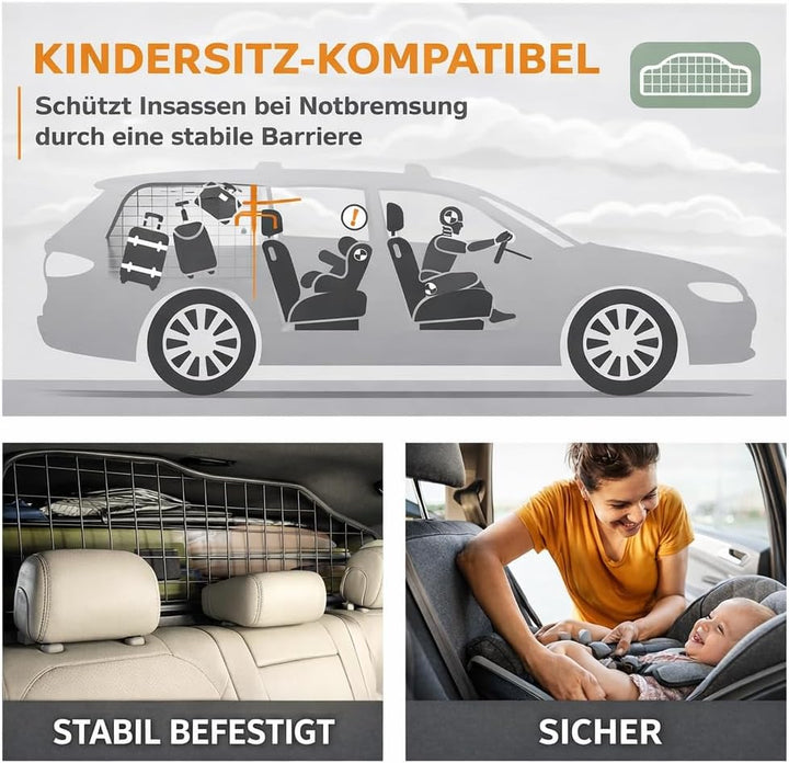 Travall Hundegitter für Volkswagen ID.3 (2019-) Fahrzeugspezifisches Hundegitter, Kofferraumschutz f
