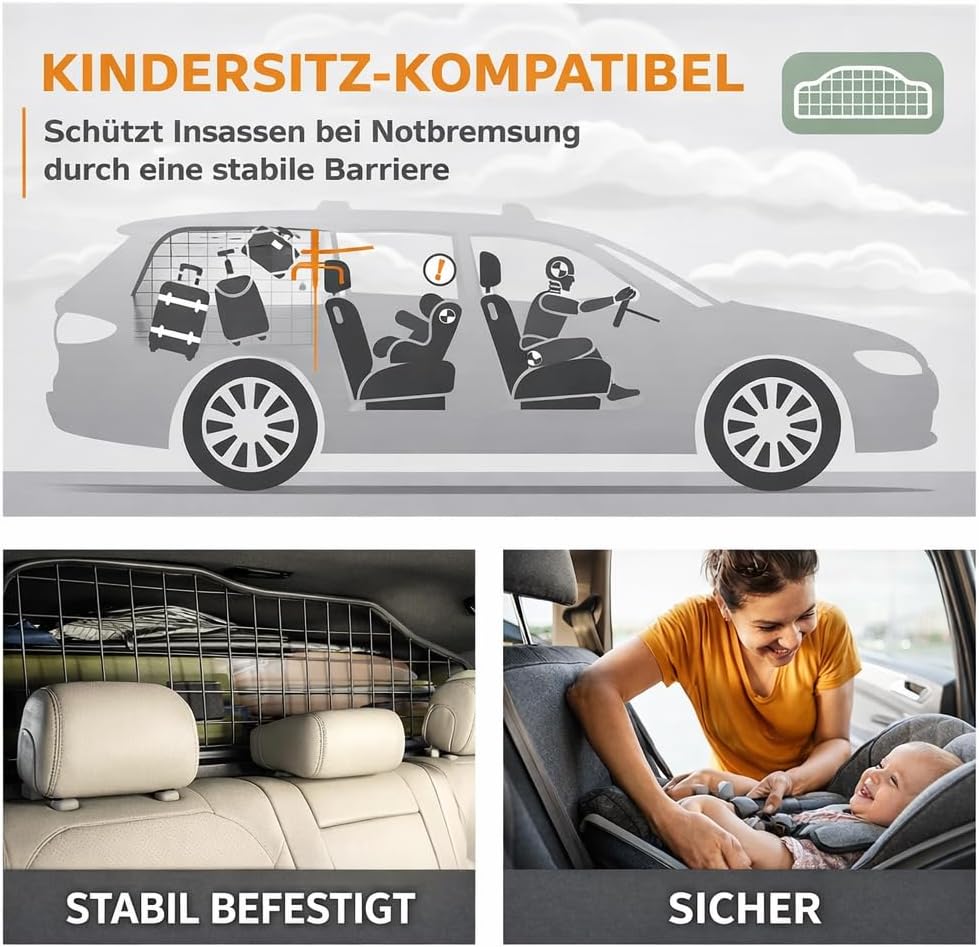 Travall Guard Hundegitter Kompatibel Mit Volkswagen Sharan und SEAT Alhambra (Ab 2010) TDG1310 - Mas