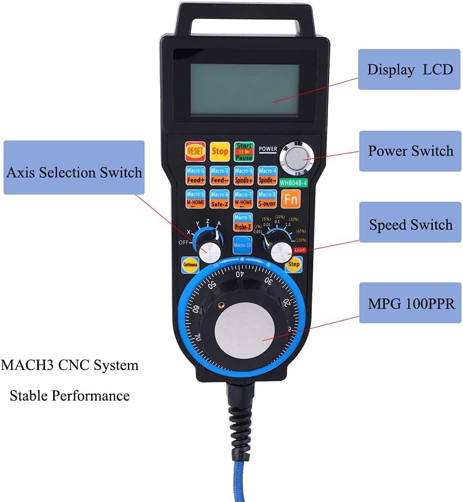 Wired USB Handrad Puls, 4 Achsen 5 Mt 100PPR Optischer Encoder Generator MPG Elektronische Anhänger